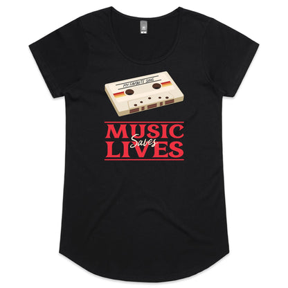 Music Saves Lives - Womens Scoop Neck T-Shirt