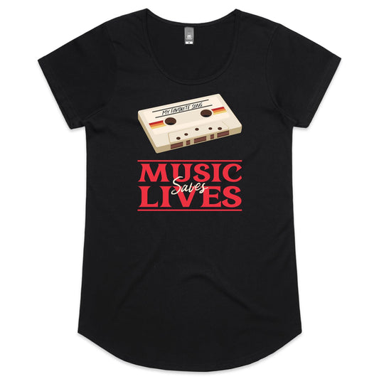 Music Saves Lives - Womens Scoop Neck T-Shirt