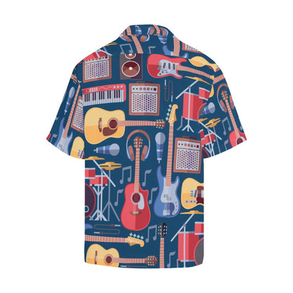 Music Instruments Blue - Hawaiian Shirt