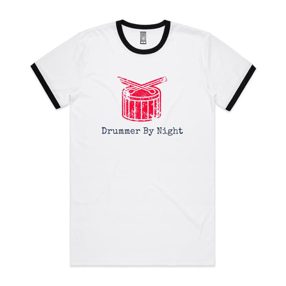 Drummer By Night - Staple Ringer Tee