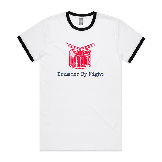 Drummer By Night - Staple Ringer Tee