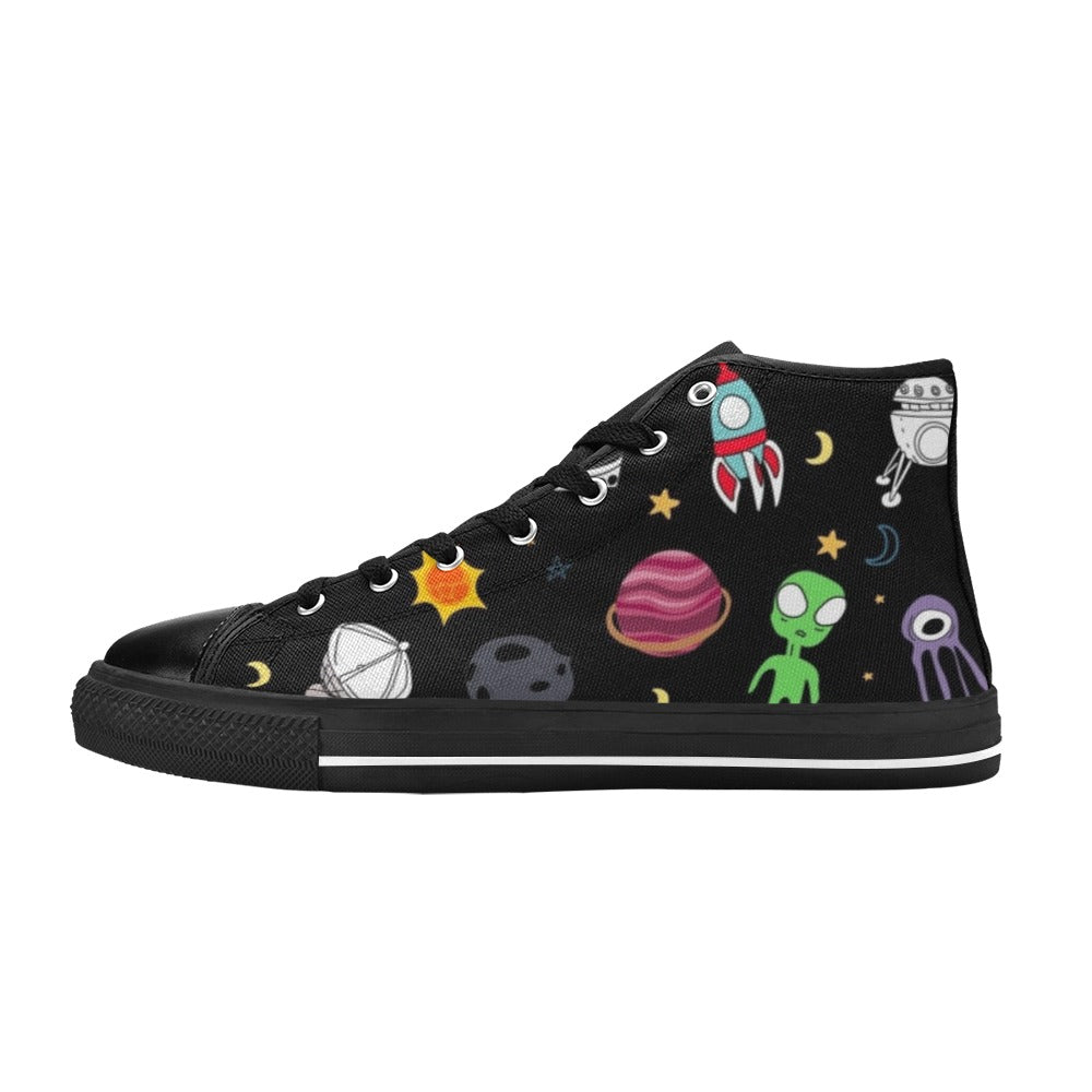 Kids Space - Kids High Top Canvas Shoes Kids High Top Canvas Shoes Printed Offshore Space