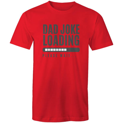 Dad Joke Loading - Mens T-Shirt Red Mens T-shirt Dad Printed In Australia