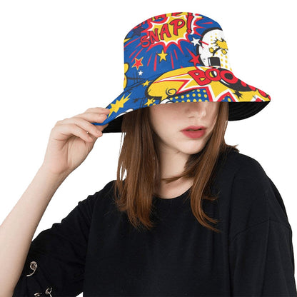 Blue Comic Book - Womens Bucket Hat