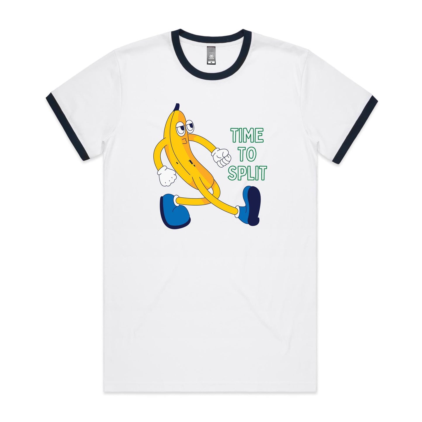 Banana, Time To Split - Staple Ringer Tee