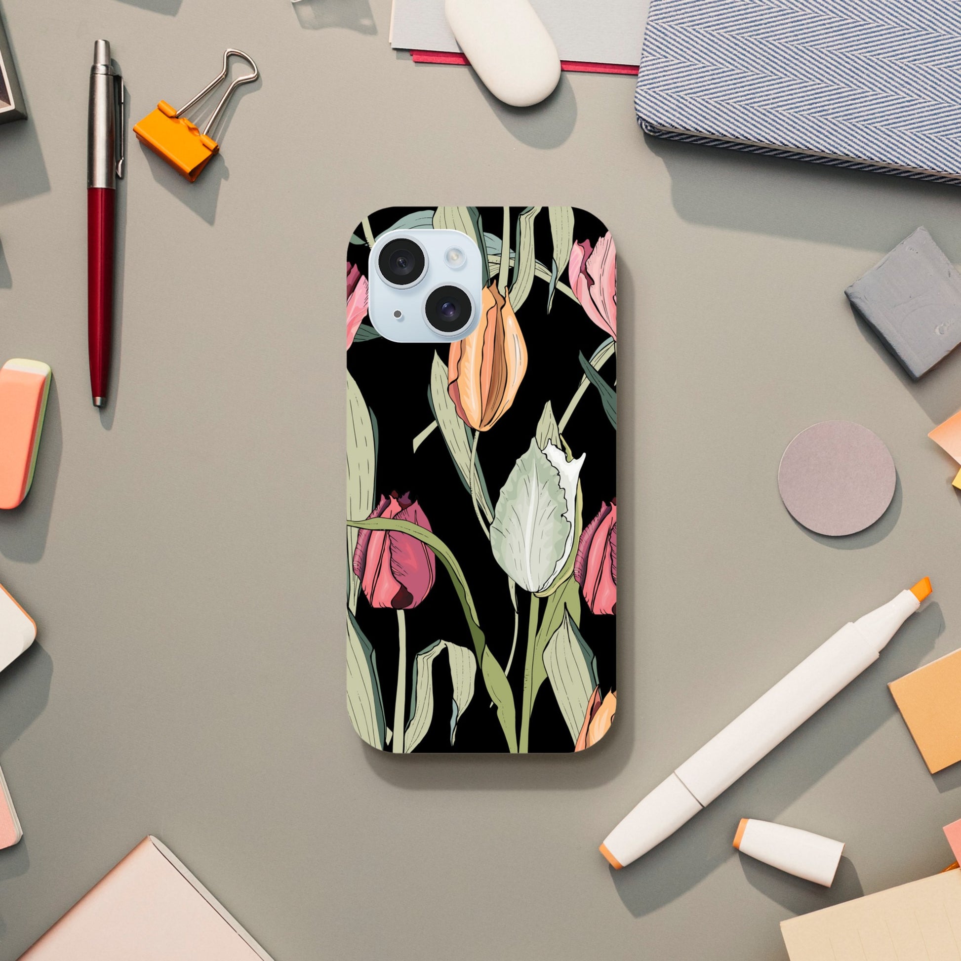 Tulips - Phone Tough Case iPhone 15 Phone Case