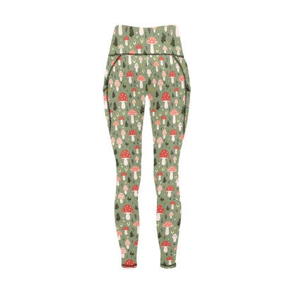 Mushroom Garden - Women's All Over Print Leggings with Pockets