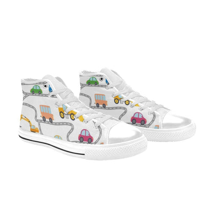 On The Road - Kids' High Top Canvas Shoes