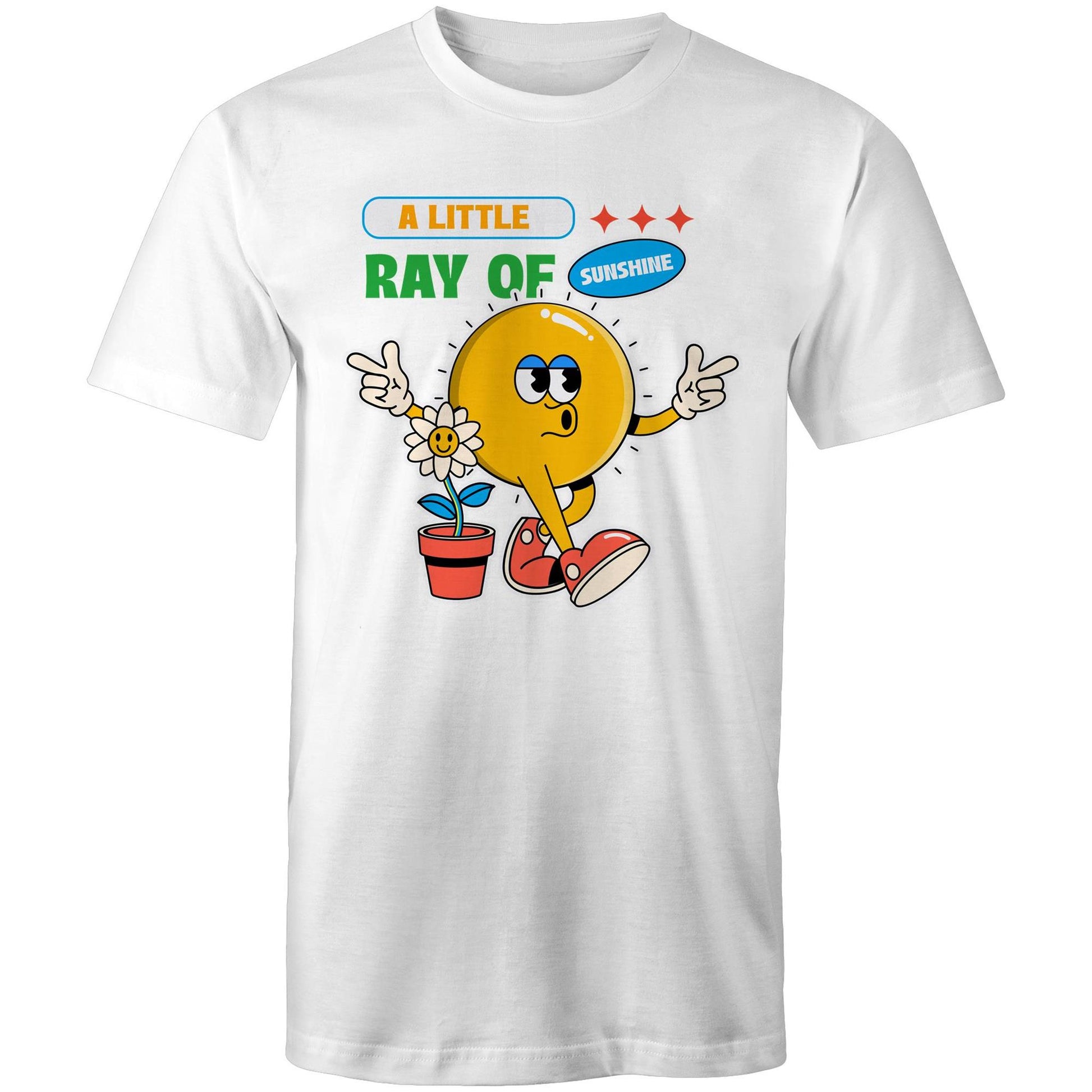 A Little Ray Of Sunshine - Mens T-Shirt White Mens T-shirt Retro Summer
