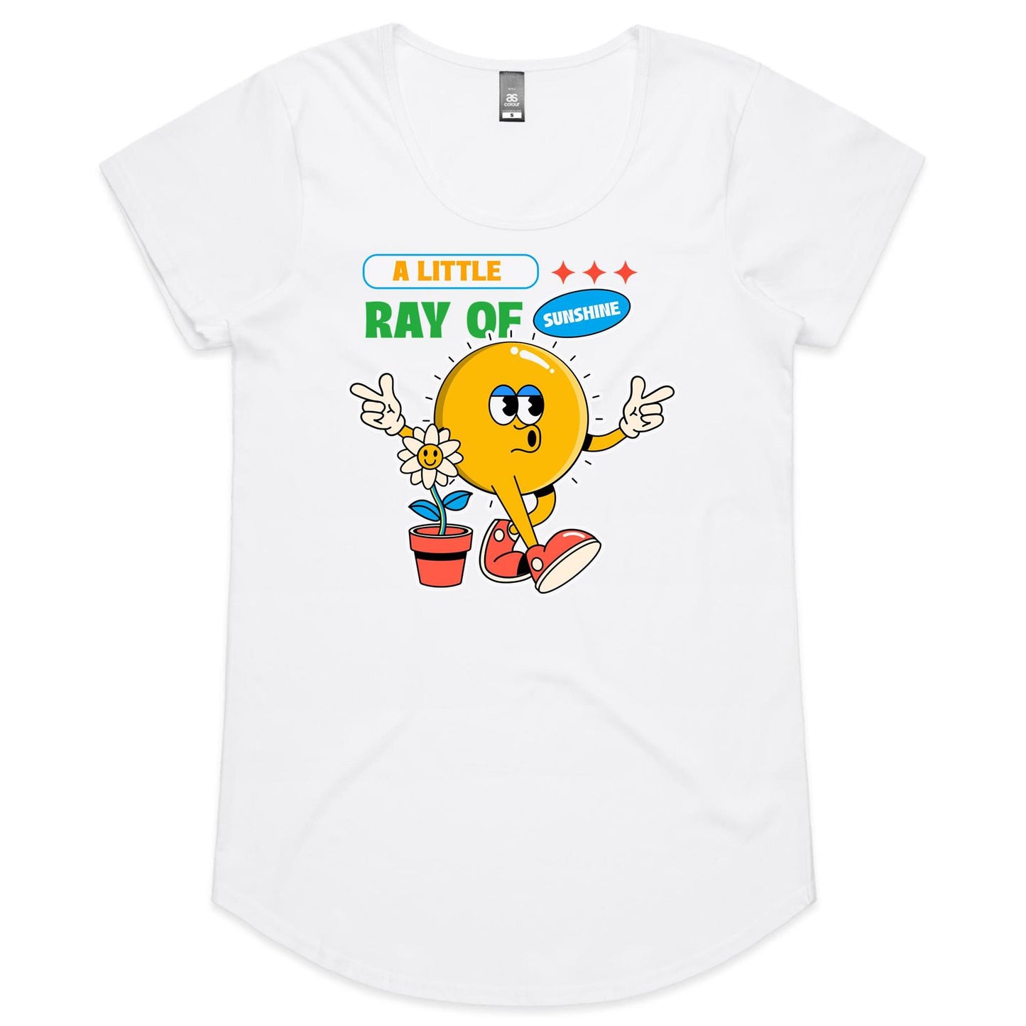 A Little Ray Of Sunshine - Womens Scoop Neck T-Shirt