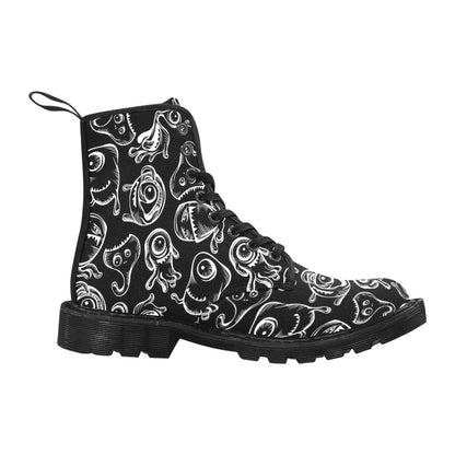 Monsters In Black And White - Martin Boots for Men (Black)