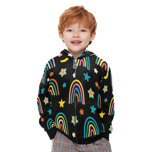 Rainbows - Junior Boys Zip Up Hoodie