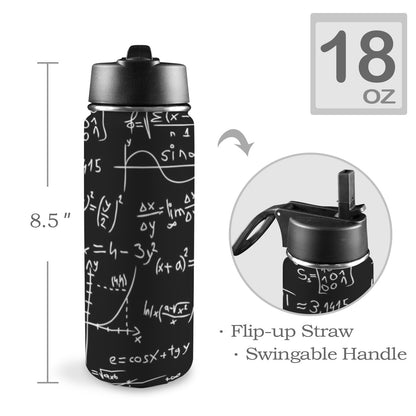 Equations - Insulated Water Bottle with Straw Lid (18oz) Insulated Water Bottle with Swing Handle Printed Offshore