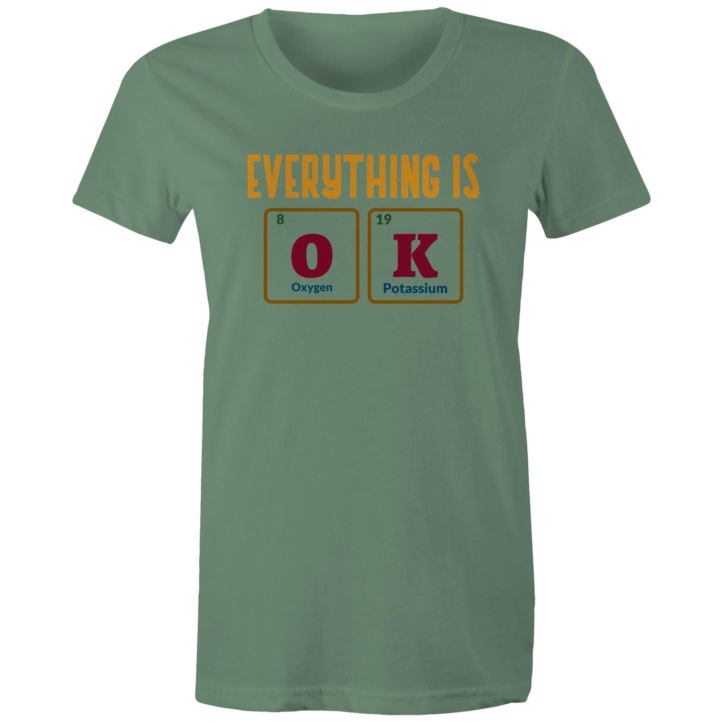 Everything Is OK, Periodic Table - Womens T-shirt