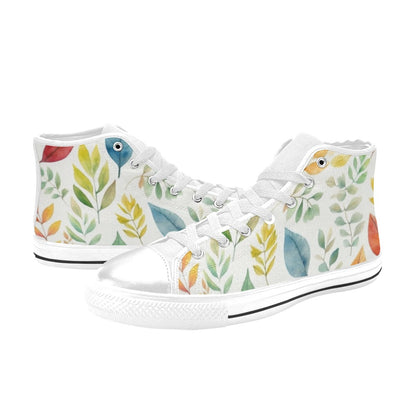 Autumn Leaves - Women's High Top Canvas Shoes