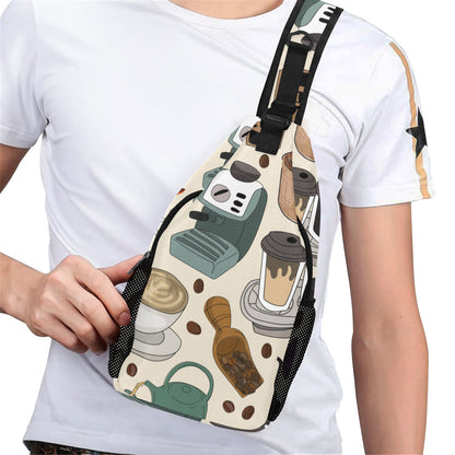 All The Coffee - Cross-Body Chest Bag Cross-Body Chest Bag Printed Offshore