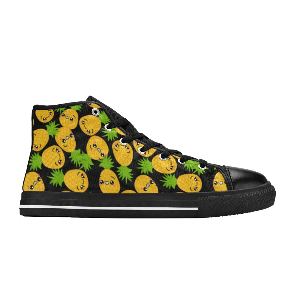 Cool Pineapples - Women's High Top Canvas Shoes