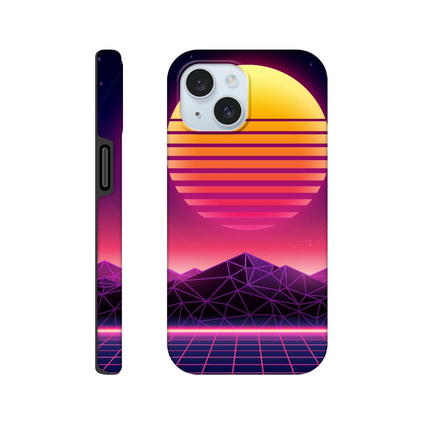 80's Sunrise - Phone Tough Case iPhone 15 Phone Case Games Globally Fulfilled Retro Sci Fi