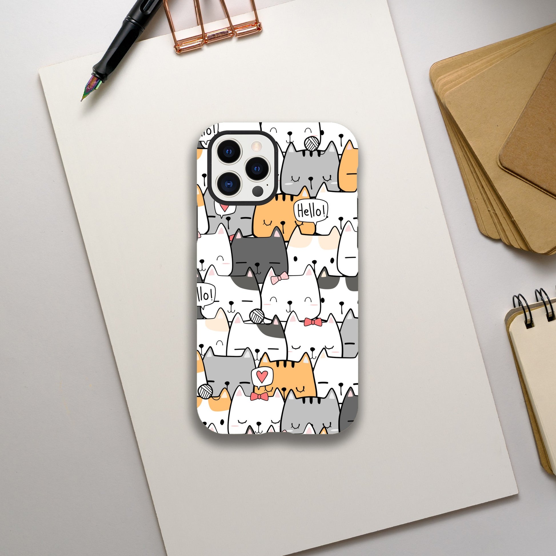 Cat Hello - Phone Tough Case iPhone 12 Pro Phone Case