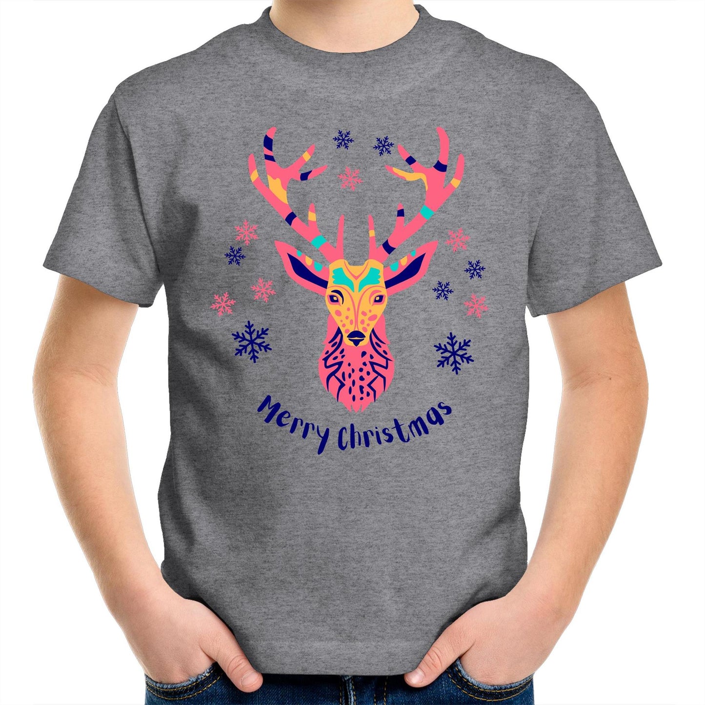 Christmas Deer - Kids Youth T-Shirt