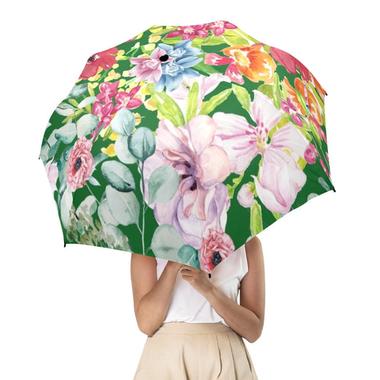 Bright Floral - Semi-Automatic Foldable Umbrella Semi-Automatic Foldable Umbrella Printed Offshore