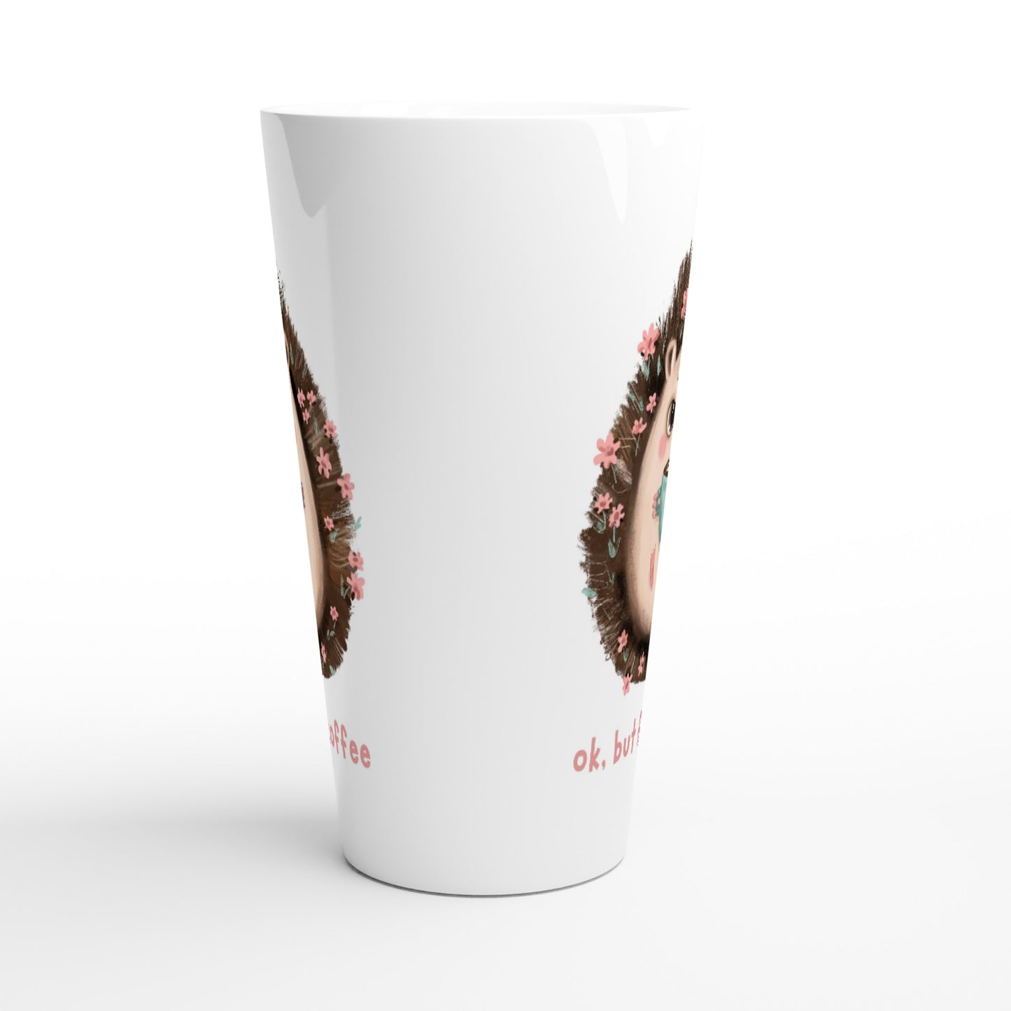 OK, But First Coffee - White Latte 17oz Ceramic Mug Latte Mug animal Coffee Globally Fulfilled