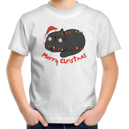 Cat Merry Christmas - Kids Youth T-Shirt