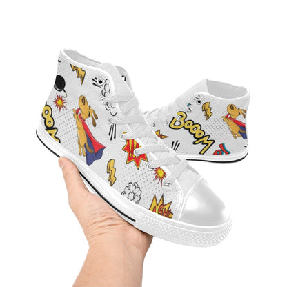 Super Dog - Kids High Top Canvas Shoes