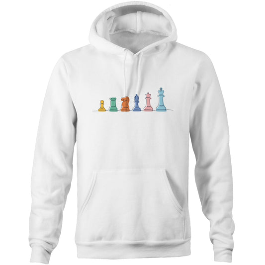 Chess - Pocket Hoodie Sweatshirt White Hoodie Chess Games