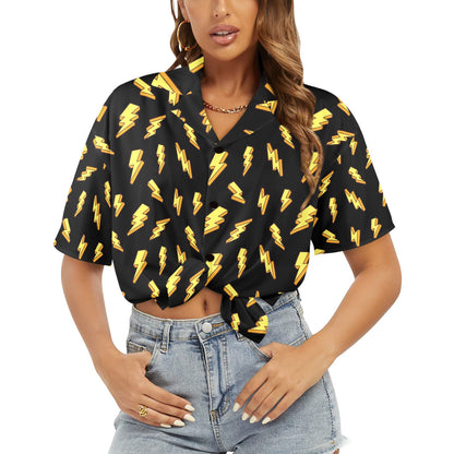 Lightning Bolts - Womens Hawaiian Shirt