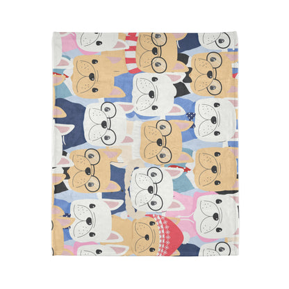 Dog Crowd - Soft Polyester Blanket Blanket