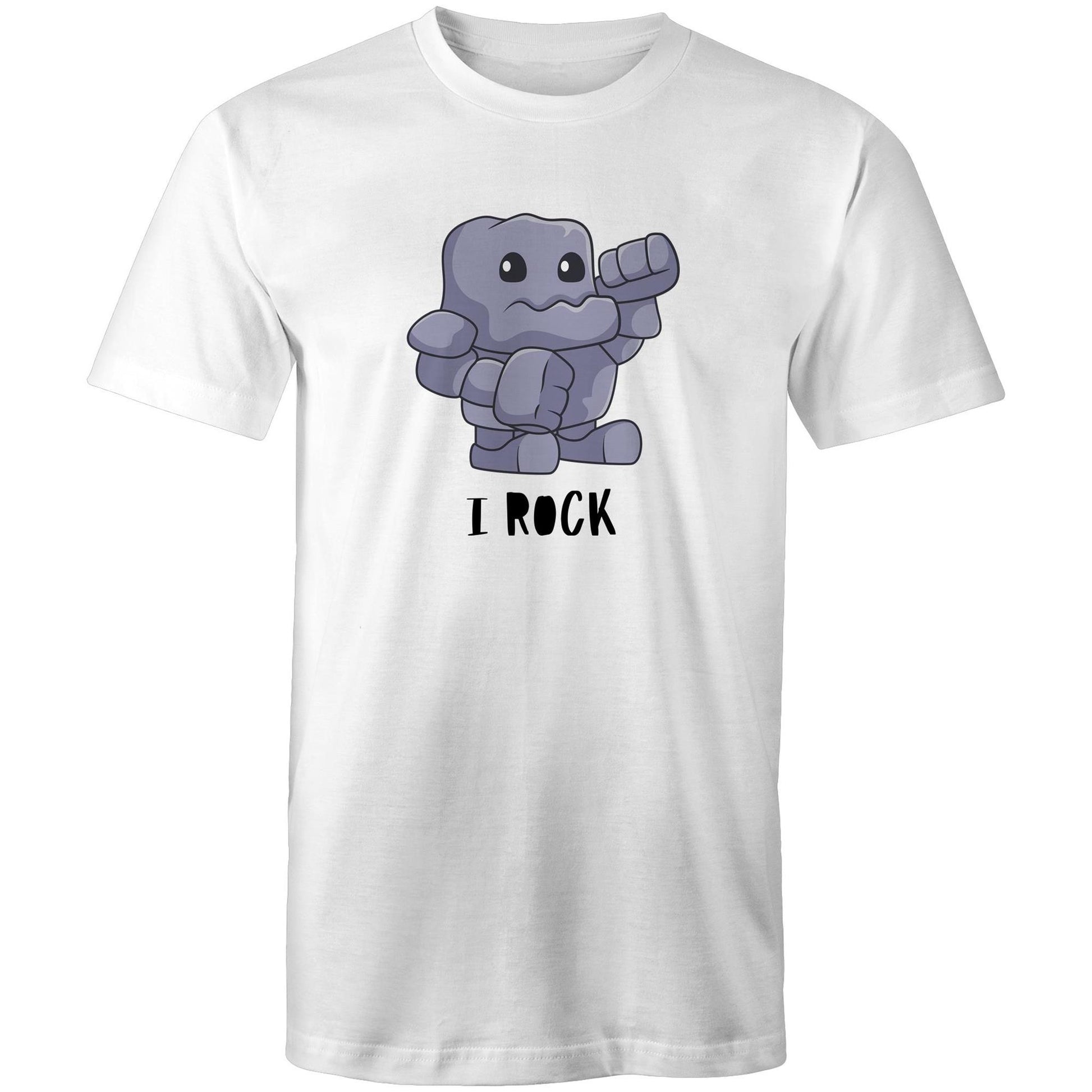 I Rock - Mens T-Shirt White Mens T-shirt Music