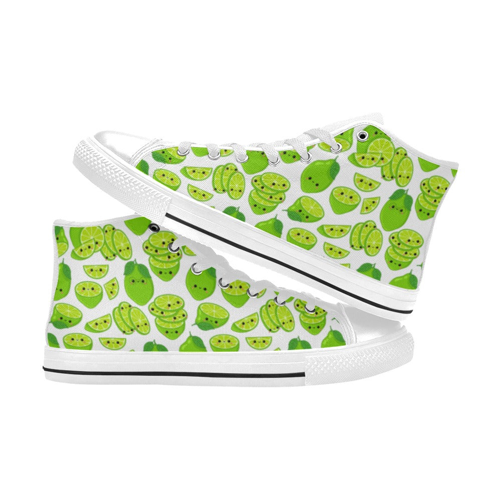 Cute Limes - Women's High Top Canvas Shoes