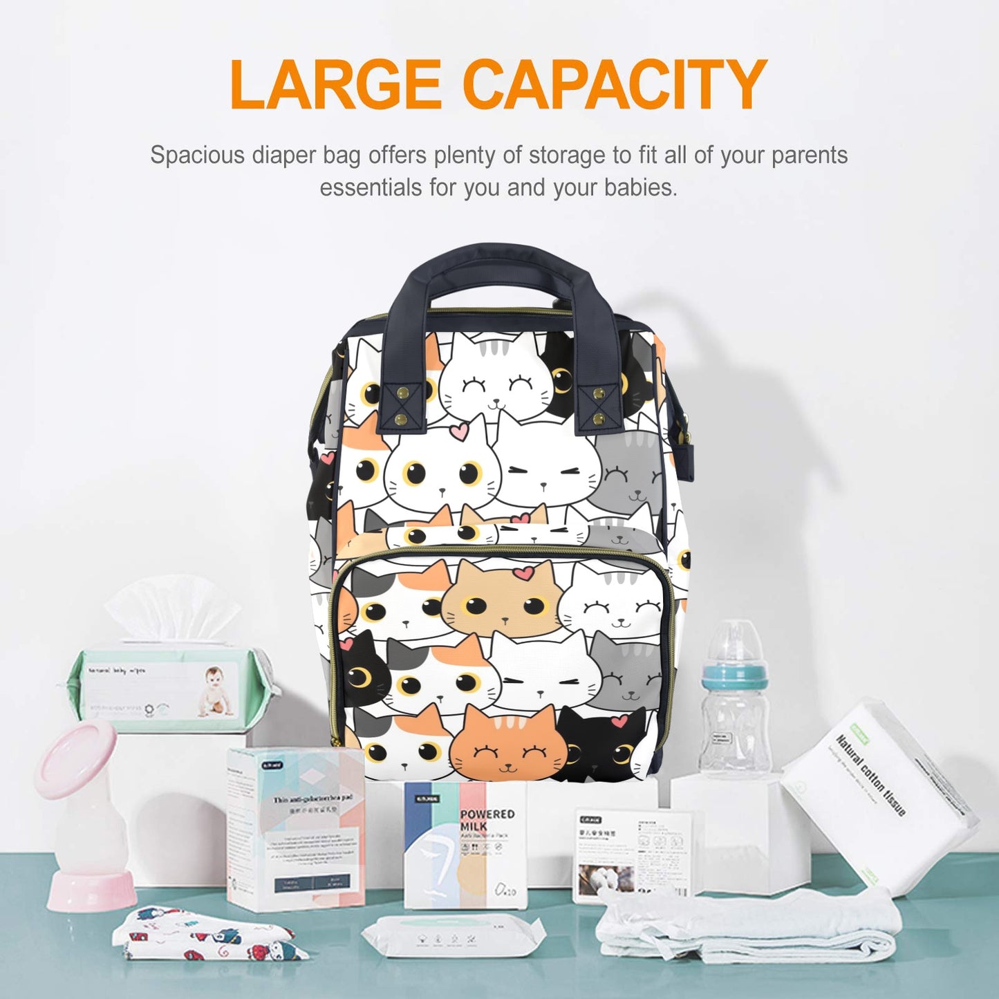 Cute Cartoon Cats - Multifunction Backpack