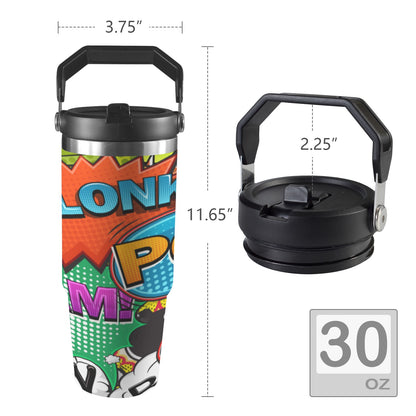 Comic Book 2 - 30oz Tumbler with Top Handle