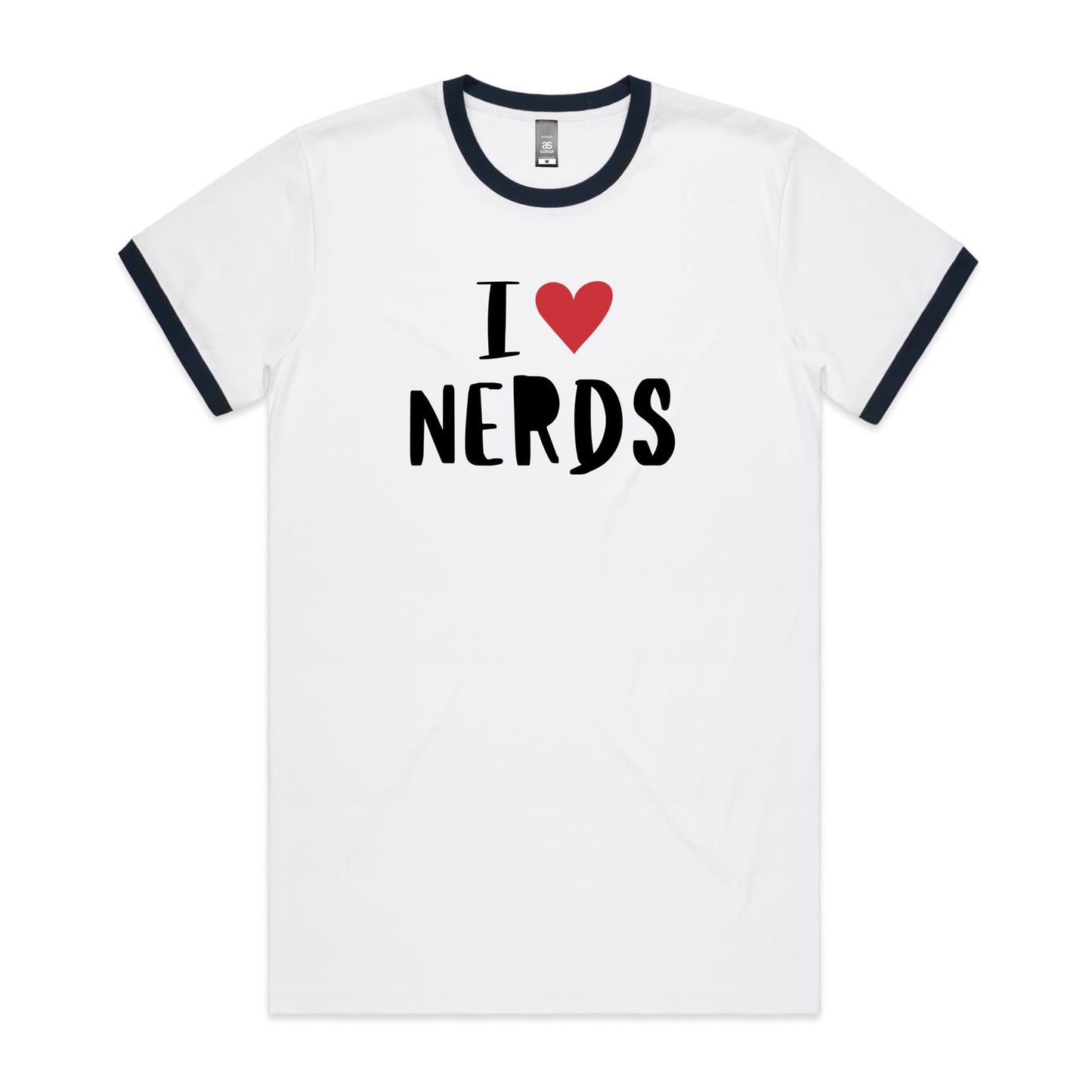 I Love Nerds, Red Heart - Staple Ringer Tee