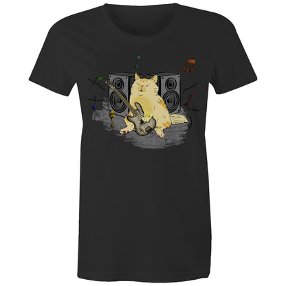 Cat Bass Player - Womens T-shirt