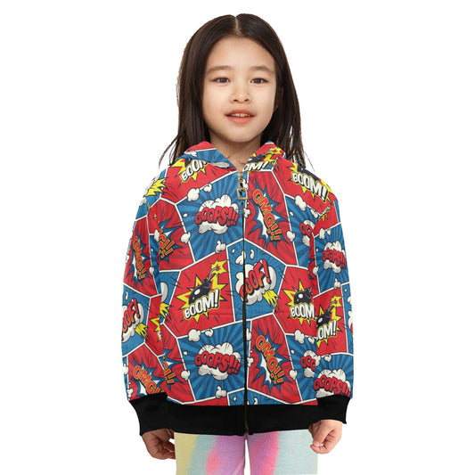 Comic Book Pop - Junior Girls Zip Up Hoodie