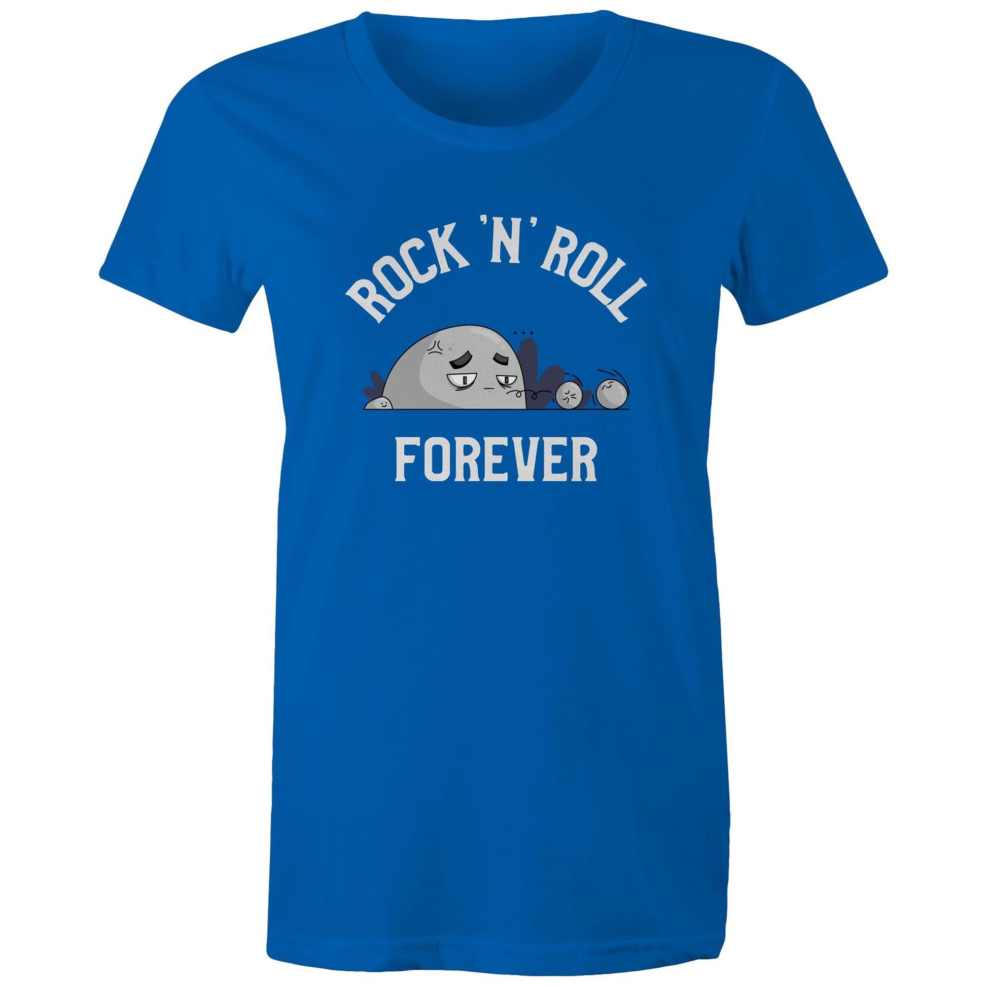 Rock 'N' Roll Forever - Womens T-shirt Bright Royal Womens T-shirt Music