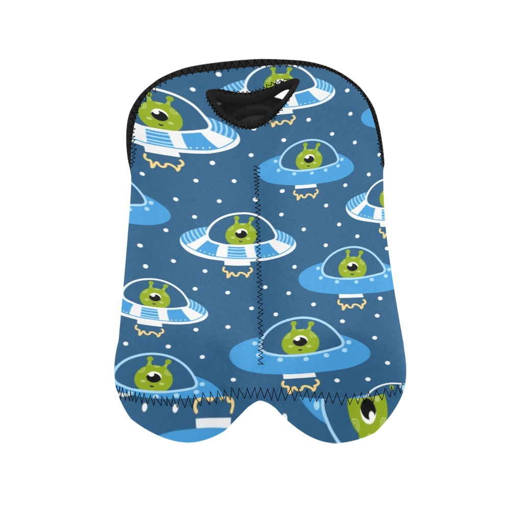 Cute Aliens in UFOs - 2-Bottle Neoprene Wine Bag 2 Bottle Wine Bag Printed Offshore Sci Fi