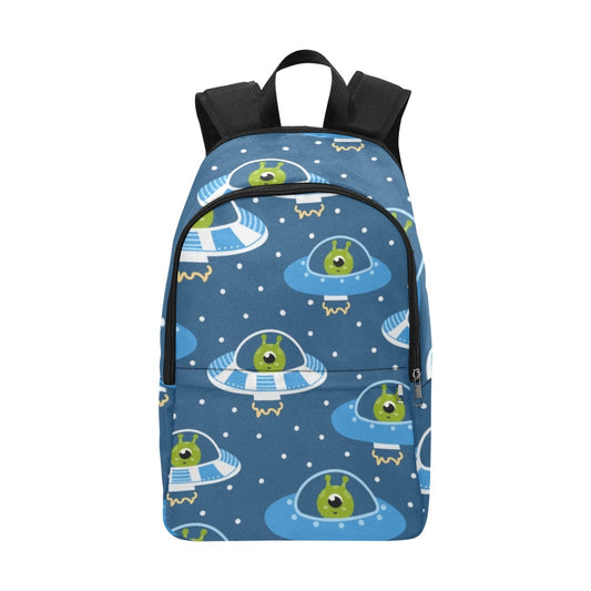 Cute Aliens in UFOs - Fabric Backpack for Adult