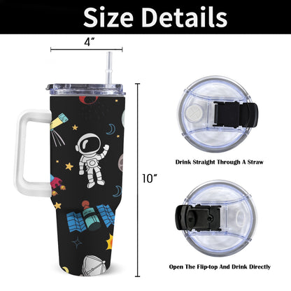 Kids Space - 40oz Tumbler with White Handle