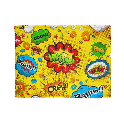 Comic Book Yellow - Soft Polyester Blanket Blanket