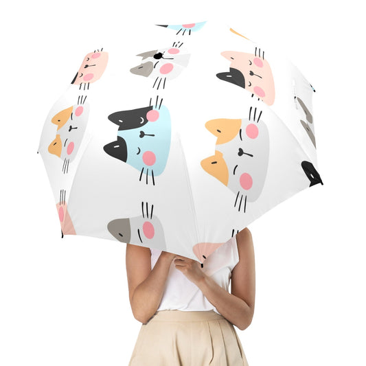 Cat Faces - Semi-Automatic Foldable Umbrella