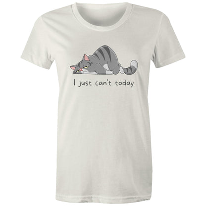 Cat, I Just Can't Today - Womens T-shirt