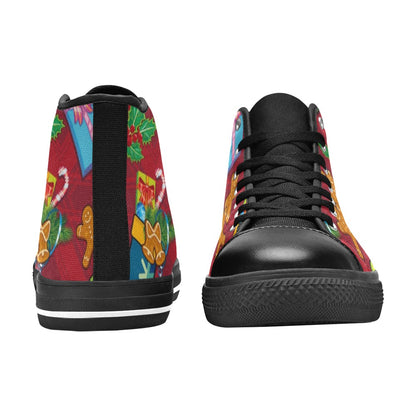 Christmas - Women's High Top Canvas Shoes