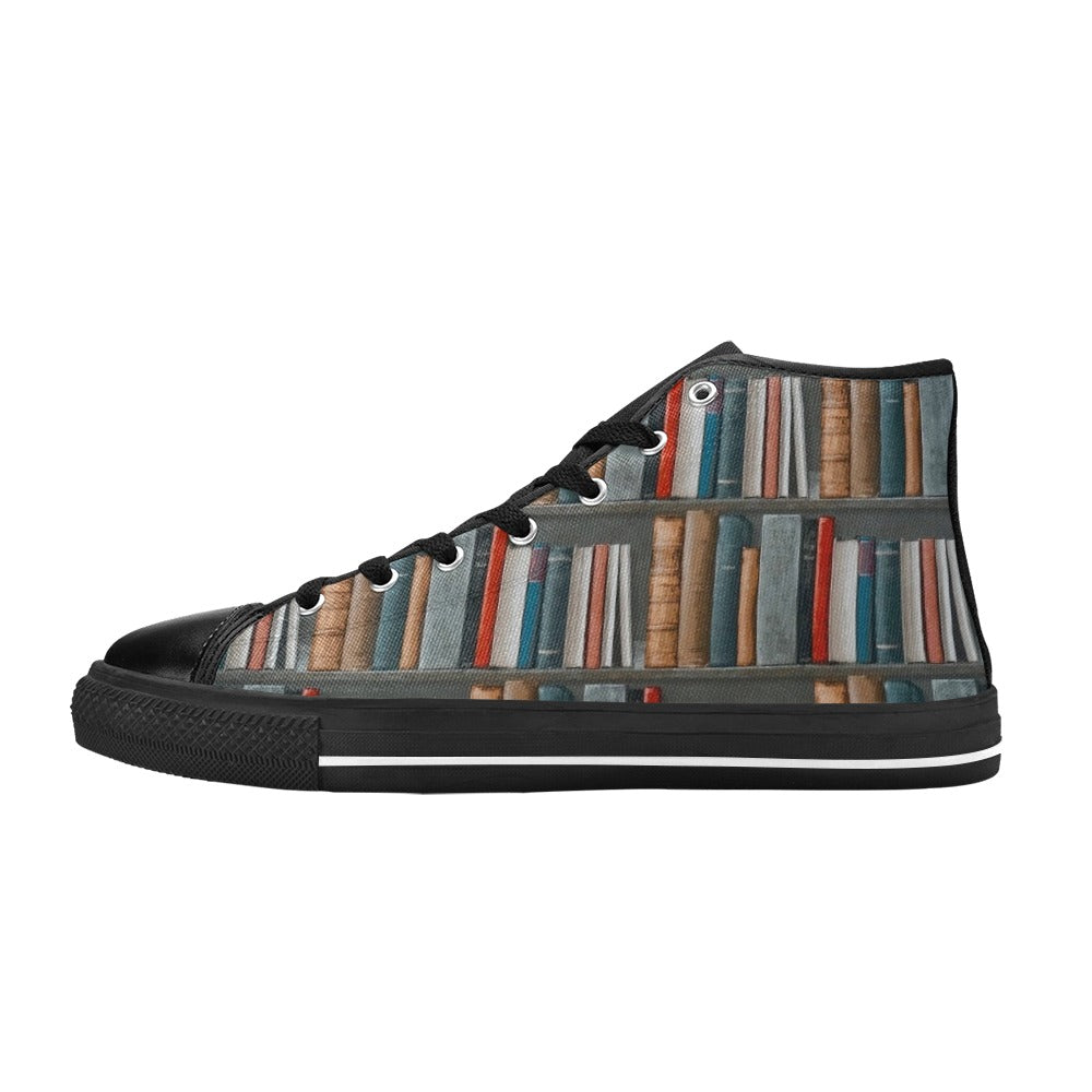 Books - Men's High Top Canvas Shoes