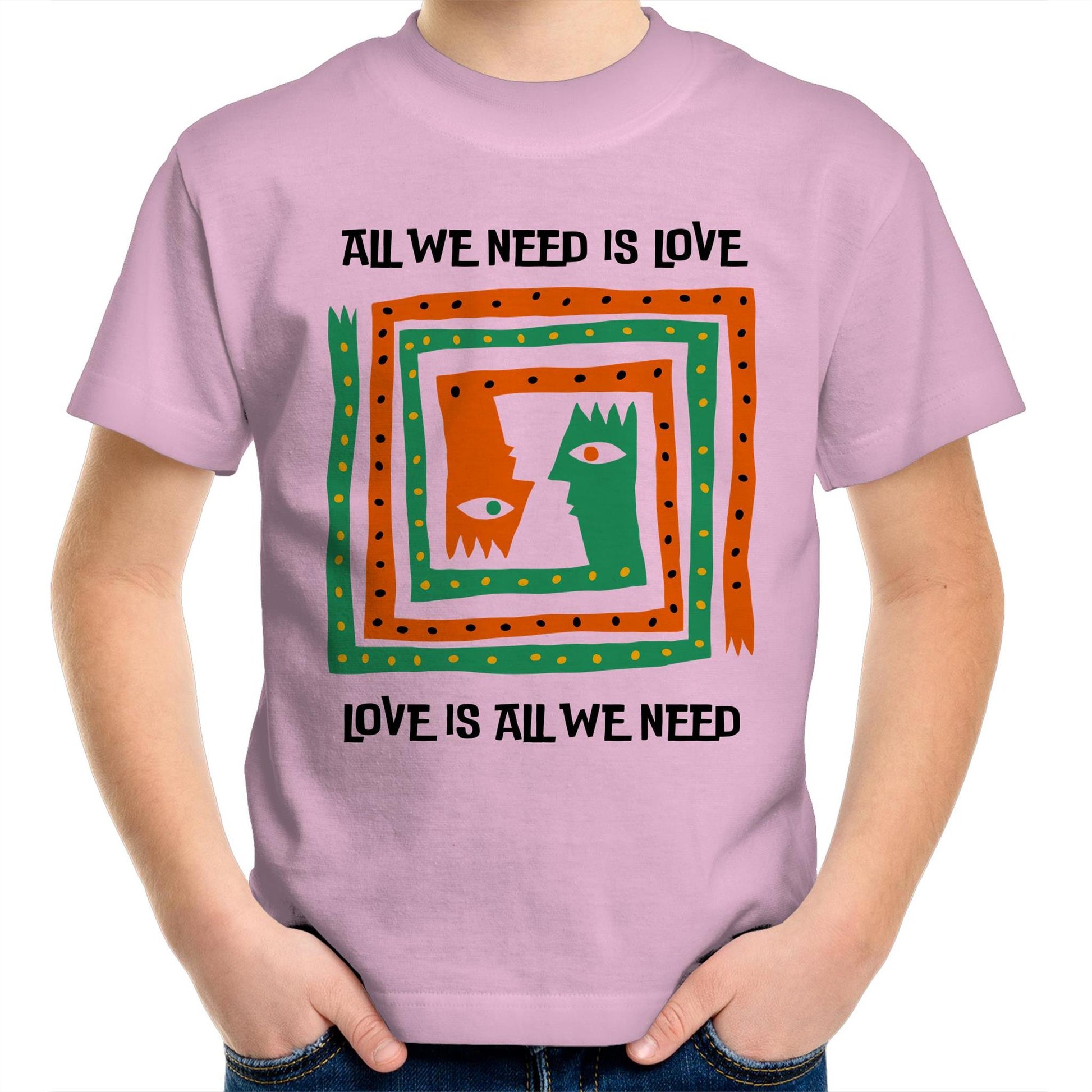 All We Need Is Love - Kids Youth T-Shirt Pink Kids Youth T-shirt