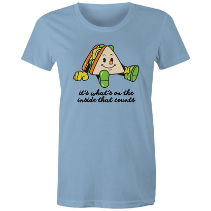 Sandwich, It's What's On The Inside That Counts - Womens T-shirt