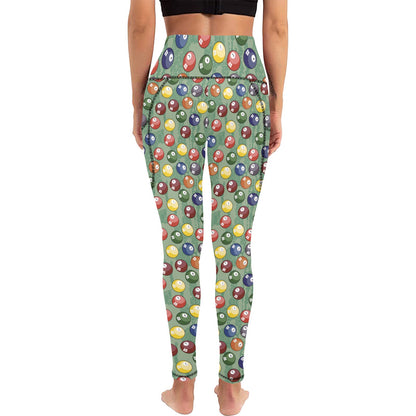 Pool Balls - Women's Leggings with Pockets